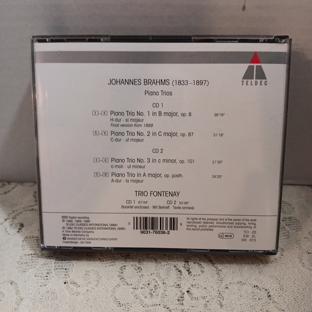 Two CD pack Braum's the piano trios.